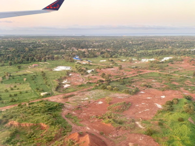 Anflug auf Banjul Gambia